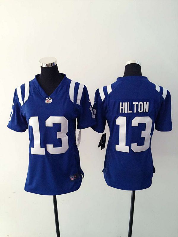 Women Indianapolis Colts #13 T.Y. Hilton Blue Nike NFL Jerseys->women nfl jersey->Women Jersey